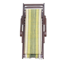 Load image into Gallery viewer, Adjustable Wood Frame Recycled Cotton Blend Hammock Chair - Paradise Fields | NOVICA