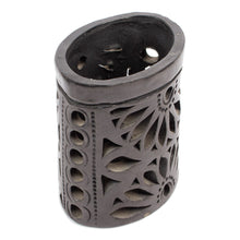 Load image into Gallery viewer, Oaxaca Barro Negro Ceramic Oval Pencil Holder - Oaxacan Ellipse | NOVICA