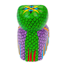 Load image into Gallery viewer, Handcrafted Copal Wood Alebrije Owl Figurine from Mexico - Owl Joy | NOVICA