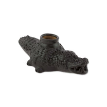 Load image into Gallery viewer, Handcrafted Ceramic Crocodile Decorative Vessel - Cafe Crocodile | NOVICA