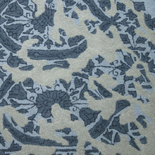 Load image into Gallery viewer, Blue and Grey Floral Wool Area Rug (5x8) from India - Blue Majestic Garden | NOVICA