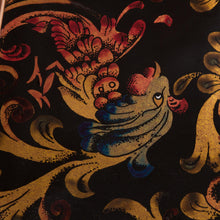 Load image into Gallery viewer, Floral Reverse Painted Glass Tray from Peru - Nightfall Flowers | NOVICA