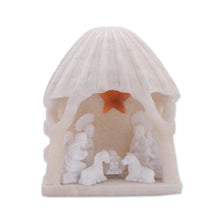 Load image into Gallery viewer, White Huamanga Stone Hand Carved Nativity Sculpture - Beautiful Nativity | NOVICA
