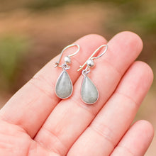 Load image into Gallery viewer, Drop-Shaped Jade Dangle Earrings in Apple Green - Apple Green Tears | NOVICA
