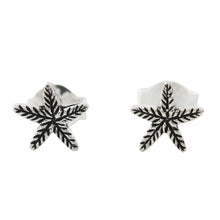 Load image into Gallery viewer, Sterling Silver Starfish Stud Earrings from Thailand - Starfish Charm | NOVICA