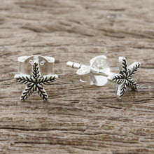 Load image into Gallery viewer, Sterling Silver Starfish Stud Earrings from Thailand - Starfish Charm | NOVICA