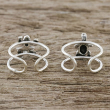 Load image into Gallery viewer, Frog and Turtle Sterling Silver Ear Cuffs from Thailand - Frog and Turtle | NOVICA