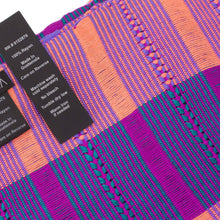 Load image into Gallery viewer, Hand Woven Striped Rayon Wrap Scarf from Guatemala - Sweet Grace | NOVICA