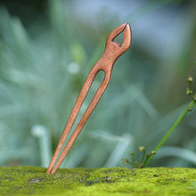 Load image into Gallery viewer, Handcrafted Sawo Wood Hair Pin from Bali - Konde | NOVICA