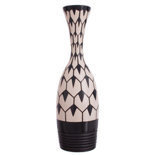 Load image into Gallery viewer, Hexagon Motif Chulucanas Ceramic Decorative Vase from Peru - Chulucanas Rain | NOVICA