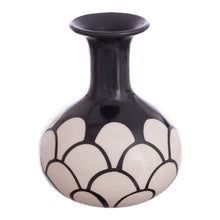Load image into Gallery viewer, Petal Motif Chulucanas Ceramic Decorative Vase from Peru - Chulucanas Petals | NOVICA