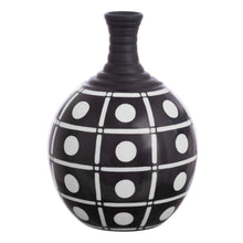 Load image into Gallery viewer, Square Motif Chulucanas Ceramic Decorative Vase from Peru - Chulucanas Squares | NOVICA
