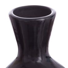 Load image into Gallery viewer, Black and Ivory Chulucanas Ceramic Decorative Vase from Peru - Desert Stair | NOVICA