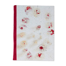 Load image into Gallery viewer, Recycled Paper Journal in White from Mexico - Rosy Rain | NOVICA