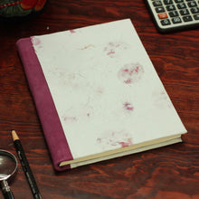 Load image into Gallery viewer, Recycled Paper Journal in White from Mexico - Rosy Rain | NOVICA
