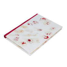 Load image into Gallery viewer, Recycled Paper Journal in White from Mexico - Rosy Rain | NOVICA