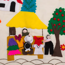 Load image into Gallery viewer, Cultural Cotton Arpillera Table Runner from Peru - Andean Market | NOVICA