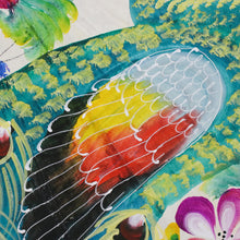 Load image into Gallery viewer, Floral Paper Parasol from Thailand - Peacock and Flowers | NOVICA