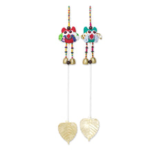 Load image into Gallery viewer, Handmade Owl-Themed Cotton Mobiles from Thailand (Pair) - Ringing Owls | NOVICA