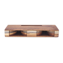 Load image into Gallery viewer, Handcrafted Teak Wood Phone Speaker from Thailand - Teak Symphony | NOVICA