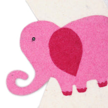 Load image into Gallery viewer, Ivory and Pink Elephant Christmas Stocking from India - Holiday Elephant in Pink | NOVICA