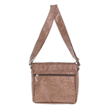 Load image into Gallery viewer, Synthetic Leather Messenger Bag in Mahogany from Costa Rica - Mahogany Explorer | NOVICA