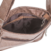 Load image into Gallery viewer, Synthetic Leather Messenger Bag in Mahogany from Costa Rica - Mahogany Explorer | NOVICA