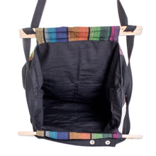 Load image into Gallery viewer, Colorful Striped Cotton Tote Handbag from El Salvador - Striped Party | NOVICA