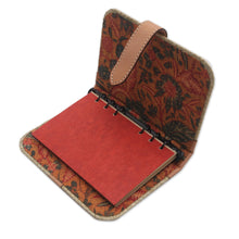 Load image into Gallery viewer, Beige Woven Pandanus Leaf Six-Ring Binder for Journal - Archer's Mark | NOVICA