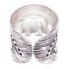 Load image into Gallery viewer, Elephant-Themed Karen Silver Wrap Ring from Thailand - Thai Journey | NOVICA