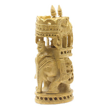 Load image into Gallery viewer, Hand-Carved Kadam Wood Elephant Figurine from India - Royal Expedition | NOVICA