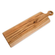 Load image into Gallery viewer, Handmade Teak Wood Cutting Board from Guatemala (20 in.) - Perfect Pairings | NOVICA
