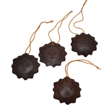 Load image into Gallery viewer, Handmade Sun Coconut Shell Ornaments from Bali (Set of 4) - Tegalalang Sun | NOVICA