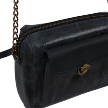 Load image into Gallery viewer, Handmade Leather Sling in Navy from Mexico - Pretty Companion in Navy | NOVICA