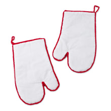 Load image into Gallery viewer, Cotton Blend Patchwork Decorative Oven Mitts (Pair) - Peruvian Country Home | NOVICA