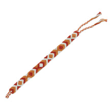 Load image into Gallery viewer, Earth-Tone Cotton Macrame Wristband Bracelet from Mexico - Earthen Oasis | NOVICA