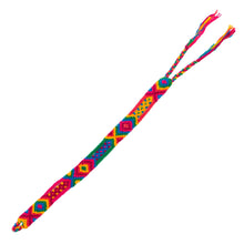 Load image into Gallery viewer, Multicolored Cotton Macrame Wristband Bracelet - Mandala Geometry | NOVICA