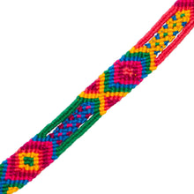Load image into Gallery viewer, Multicolored Cotton Macrame Wristband Bracelet - Mandala Geometry | NOVICA