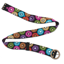 Load image into Gallery viewer, Multicolored Embroidered Wool Belt from Peru - Andean Multicolor | NOVICA
