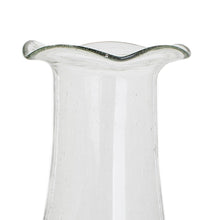 Load image into Gallery viewer, Handblown Recycled Glass Vase with Blue Accent - Glistening Sea | NOVICA