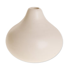 Load image into Gallery viewer, Drop-Shaped Ceramic Vase in Ivory from Guatemala - Droplet Harmony in Ivory | NOVICA