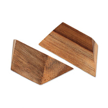 Load image into Gallery viewer, Handcarved Teak Wood Pyramid Puzzle from Java - Enchanting Pyramid | NOVICA