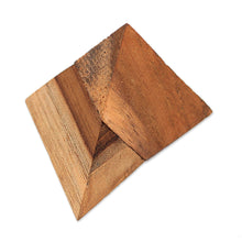 Load image into Gallery viewer, Handcarved Teak Wood Pyramid Puzzle from Java - Enchanting Pyramid | NOVICA
