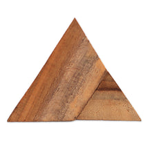 Load image into Gallery viewer, Handcarved Teak Wood Pyramid Puzzle from Java - Enchanting Pyramid | NOVICA