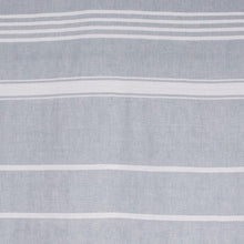Load image into Gallery viewer, Striped Cotton Beach Towel in Celadon from Guatemala - Fresh Relaxation in Celadon | NOVICA