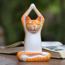 Load image into Gallery viewer, Toward the Sky Orange Yoga Cat