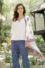 Load image into Gallery viewer, Block-Printed Cotton Shawl from India - Mughal Glory | NOVICA