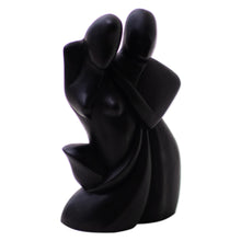 Load image into Gallery viewer, Hand-Carved Wood Sculpture of Two Lovers from Indonesia - A Couple in Love | NOVICA