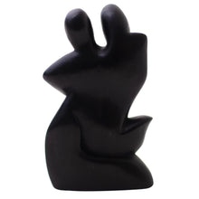 Load image into Gallery viewer, Hand-Carved Wood Sculpture of Two Lovers from Indonesia - A Couple in Love | NOVICA