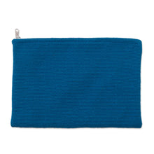 Load image into Gallery viewer, Music-Themed Embroidered Wool Clutch from Peru - Nature's Flute | NOVICA